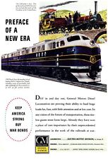 Baltimore & Ohio Train Railroad GM Diesel Power War Bond 1944 Print Ad 6.75"x10"