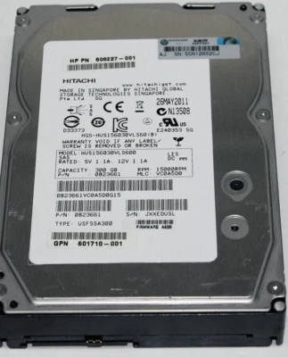 HUS156045VLS60 HITACHI 3.5 INCH 600GB HDD SAS 3.5 '' 450GB Hard Drive  *TESTED+ - Image 1 of 2