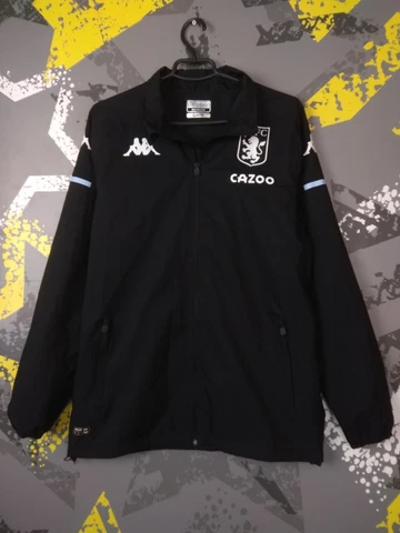 Aston Villa Training Jacket With Zipped Black Kappa Mens Size M ig93 Cover