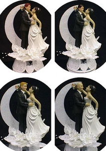Brown Hair Bride Wedding cake topper PICK  Blond, Red or Brown hair Groom - Picture 1 of 10