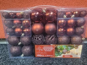 Weihnachstkugelset 100 stück Braun  - Bild 1 von 8