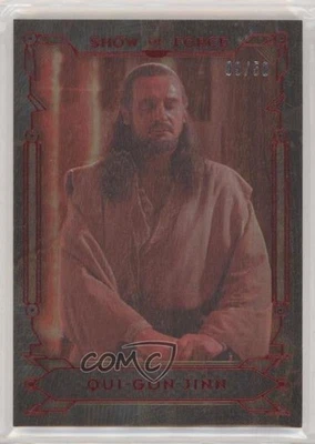 2016 Topps Star Wars Masterwork Show of Force Wood 9/50 Qui-Gon Jinn #SF-6 2r7 - Image 1 of 3