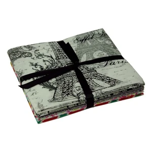 French Themed Pack of 5 Cotton Fat Quarters - Sewing Online FE0097 - Picture 1 of 2