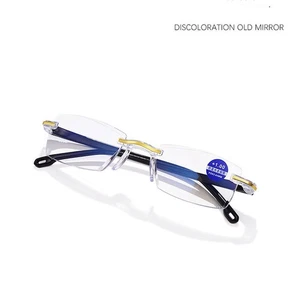 2 Stück Blaulicht blockierende randlose Lesebrille ultraleicht Unisex - Bild 1 von 1