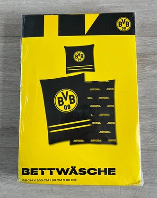 Borrussia Dortmund BVB Bettwäsche 135cmx200cm / 80cmx80cm NEU - Bild 1 von 2