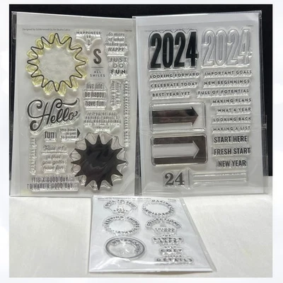 Lote de 3 estampillas de goma Studio Calico PLANNER Felicidad y planes COMO ESTÁN** Foto 1 de 2