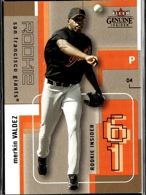 2004 Fleer Genuine Insider #93 Merkin Valdez  San Francisco Giants /499  - Image 1 of 2