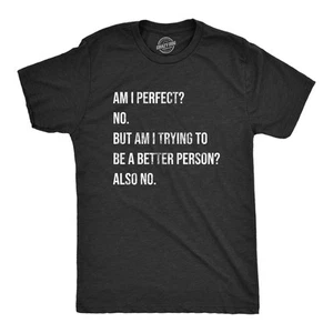 Para Hombres Am I Perfect Sin Camiseta Divertida Sarcástica Superación Auto-Broma Novedad Camiseta - Imagen 1 de 7