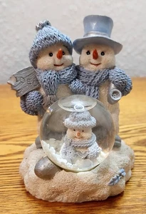 Vtg 1998 Encore Snow Buddies "Powder & Friends w/snowball globe" Christmas decor - Picture 1 of 12
