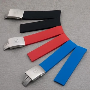 20mm Strap For Tissot Tachymeter T011 T090 T472 Silicone Watch Band Waterproof - Picture 1 of 9