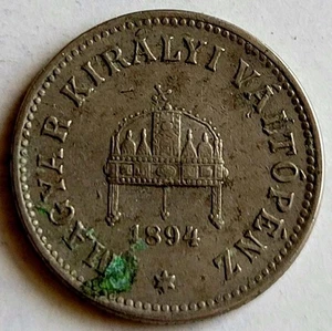 1894 Hungary 10 filler coin - Picture 1 of 2