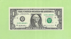 1995* ..UNCIRC $1  D 0513 8480 *  .... 1995 $1  D-*       STAR NOTE      FRN - Picture 1 of 2