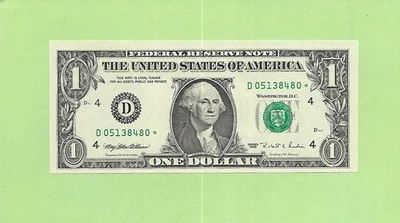 1995* ..UNCIRC $1  D 0513 8480 *  .... 1995 $1  D-*       STAR NOTE      FRN - Image 1 of 2