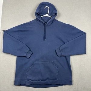 Vintage Russell Athletic High Cotton Hoodie Mens XL Navy Blue Sweatshirt FUC 90s - Picture 1 of 16