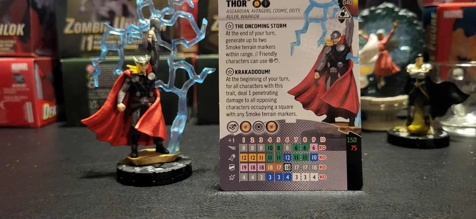 Marvel Heroclix Smash and Destroy 040 Thor w/card CHASE - Image 1 of 1
