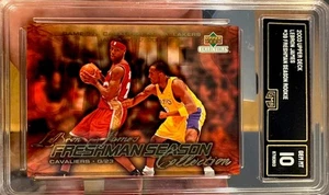 2003 Upper Deck Lebron James Rookie Kobe Bryant Freshman Season #39 Gem Mint 10 - Picture 1 of 3