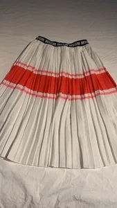 MSGM GIRLS MIDI PLEATED SKIRT SIZE 10A LOGO WAISTBAND - Picture 1 of 4