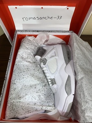 Jordan 4 Retro Blanco Oreo Talla 11 TOTALMENTE NUEVO CON Caja CT8527-100 Auténtico Foto 1 de 4