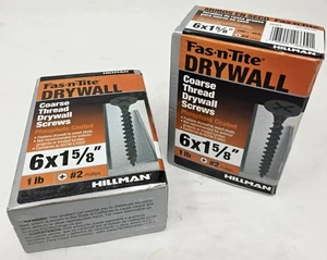 Fas-N-Tite 48364 Drywall Coarse Thread Drywall Screws 6x1-5/8" #2 Phillips 2lbs - Picture 1 of 1