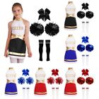 Kids Girl's Cheerleading Dresses Sets Halloween Role Play Outfit Sport Costume
