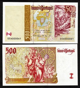 Portugal 500 Escudos 1997 LOW Serial 000061 Pick-187a Original UNC - Picture 1 of 1