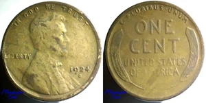 1924 S Lincoln Wheat Cent - Detached Lamination / Woody Wood - Rare Error Coin - Picture 1 of 9