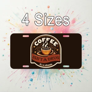 Etiqueta de tocador de coche Coffee It's a Vitamin metal aluminio decoración - Imagen 1 de 3