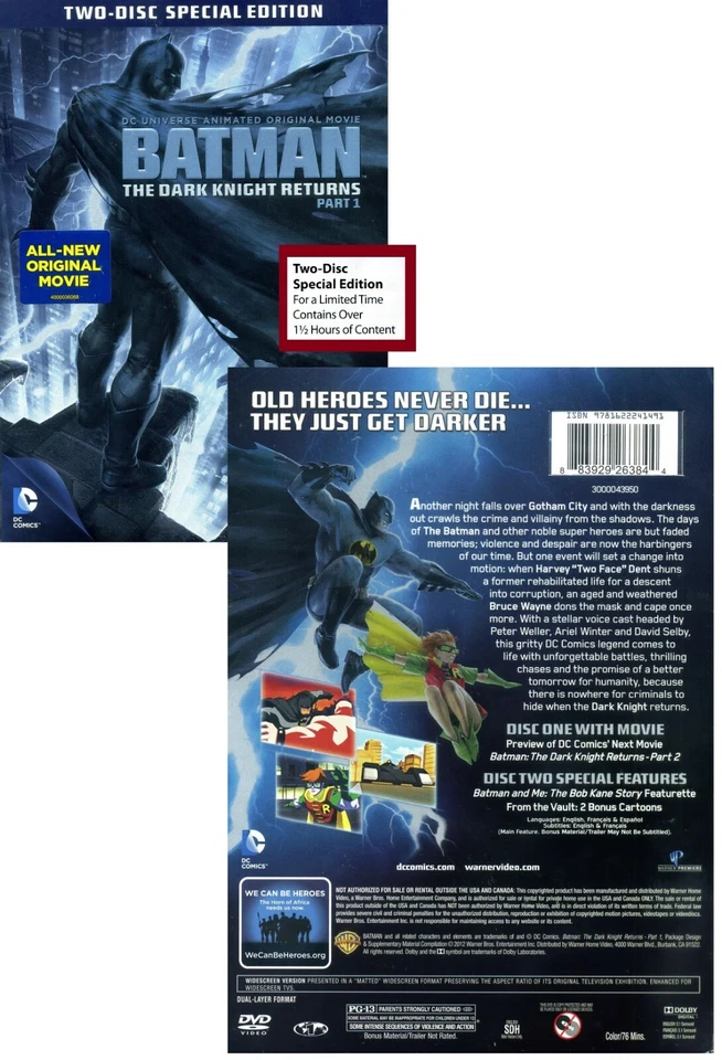 Batman The Dark Knight Returns Part 1 2-Disc Special Edition with Slipcover - Image 1 of 1