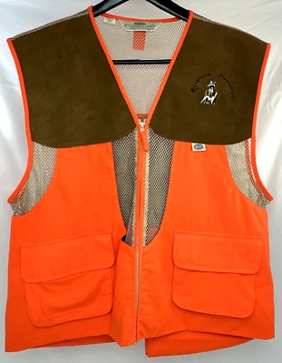 Boyt Harness Company Size 3XL Mesh Back Leather Shoudlers Orange Vest - Image 1 of 4