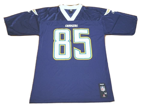 VTG Reebok NFL Players San Diego Chargers #85 Antonio Gates Jersey Men's Medium Cover