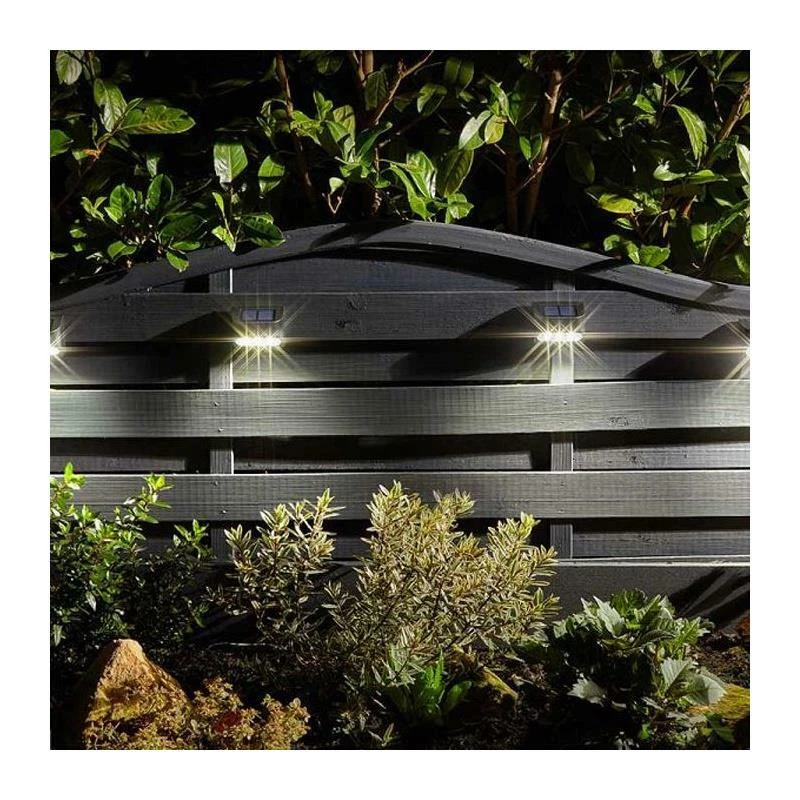 Smart Garden Outdoor Solar Powered Fence Wall Post Light 4 Pk Bright White LEDs - Image 1 of 1