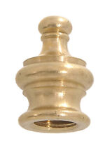 B&P Lamp® 1" Ht., Brass Finial Knob, Tap 1/8F, Burnished & Lacq.