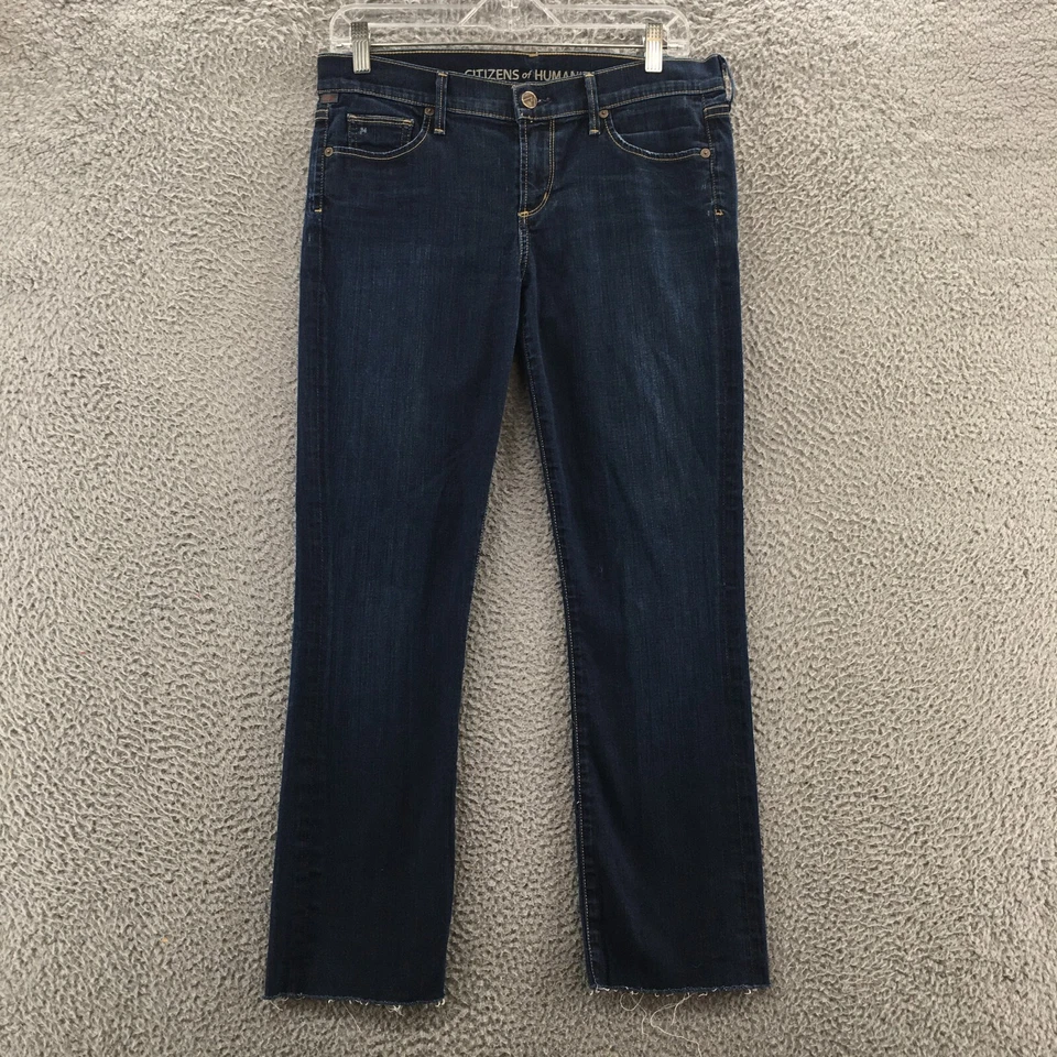 Pantalones de mezclilla azul Citizens Of Humanity Ava pierna recta para mujer 29 (32x27 real) Foto 1 de 4