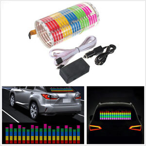 12V Multicolor Car Decal Music Rhythm Sound Activated LED Flash Light Decor Lamp