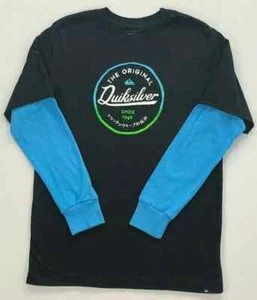 NEW Boy's Youth Quiksilver Cotton Long Sleeve Shirt Size L - Picture 1 of 1