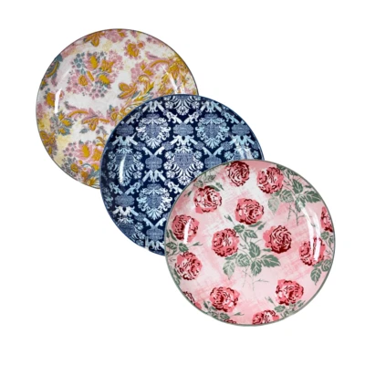 Platos laterales de ensalada de tapas atemporales surtidos de 8" Maison pátina artesanal Vie Foto 1 de 4