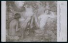 art Rochefoucaukt nude woman music original old 1910s Salon de Paris postcard