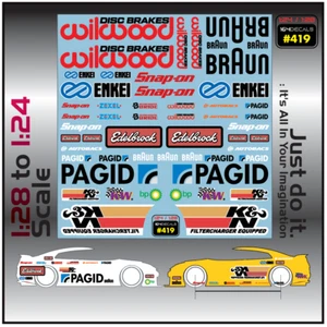 1x Logo Racing Water Slide Decal White Toner 1/24 - 1/28 RC Model Dicast # 419 - Picture 1 of 5