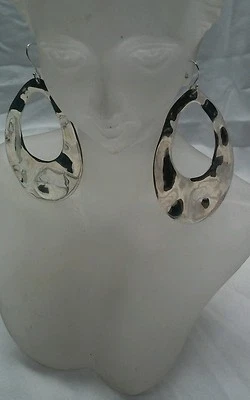 Beautiful statement Ippolita  modernist sterling 925 hoop dangle wire  earrings  - Image 1 of 4
