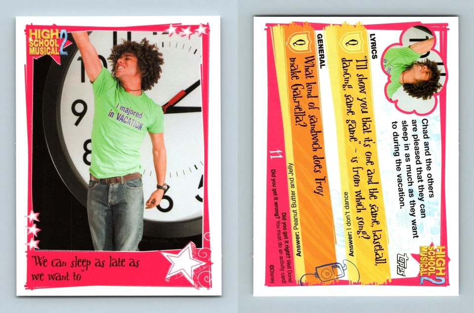 We Can Sleep As Late As We Want To #41 High School Musical 2 Topps TCG Card - Image 1 of 1