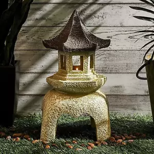 Outdoor Asian Pagoda Candle Lantern Japanese Statue Home Garden Outdoor Decor - Picture 1 of 7