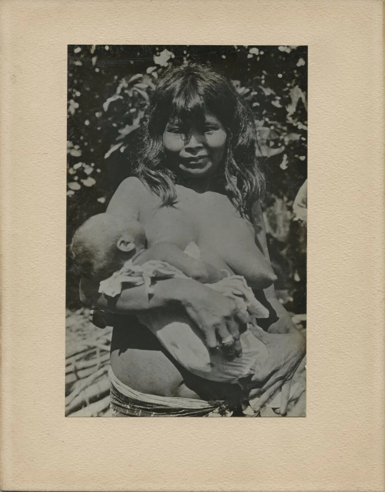 Woman & Baby Indigenous South or Central America Topless Photo c1900s #3 - Image 1 of 1