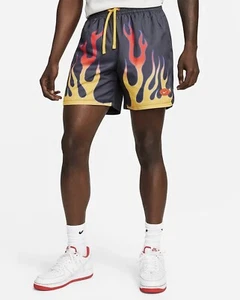 Nike Flow Americana Flame Woven Mesh gefütterte Shorts schwarz Herren XXL DV9628-010 - Bild 1 von 5