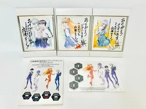 Evangelion Shikishi Paper & Acrylic Stand Set Shinji Rei Asuka Kaworu - Picture 1 of 16