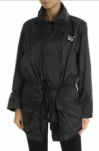 DKNY MTA Do Not Even Think Of ParKing Here Womens Jacket Black Sz Small Packable - Picture 1 of 12