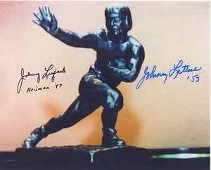 JOHNNY LUJACK JOHNNY LATTNER SIGNED NOTRE DAME FIGHTING IRISH HEISMAN 8X10 PHOTO - Picture 1 of 1