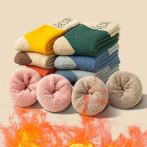 5 Pairs Kids Wool Sock Toddlers Boys Girls Child Warm Winter Thick Thermal 0-12T - Picture 1 of 22