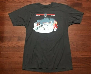 FROST LEE vs. SANTA CLAUS FIGHT VIDEO GAME T SHIRT MENS LARGE GRAY CHRISTMAS L - Picture 1 of 4