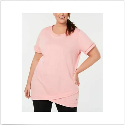 Vestido deportivo Ideology para mujer ropa activa dobladillo tulipán túnica beso melocotón talla más 1X Foto 1 de 4
