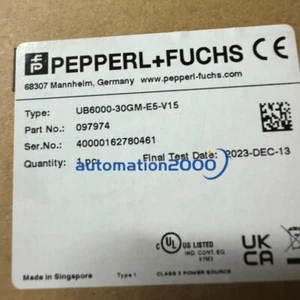 Sensor ultrasónico Pepperl+Fuchs UB6000-30GM-E5-V15 1 pieza nuevo - Imagen 1 de 3